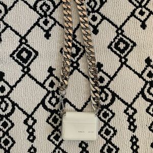 Kara Off-white biker wallet bag